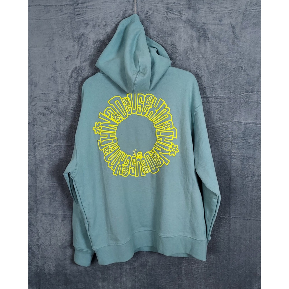 Deus Ex Machina‎ Mens Blue Psychedelic Snail Graphic Hoodie Sweatshirt Size M
